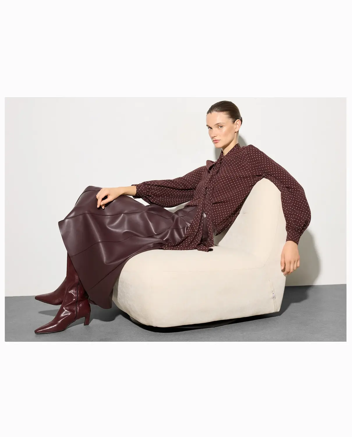 

Женский топ с завязками в горошек Woman El Corte Inglés, фиолетовый