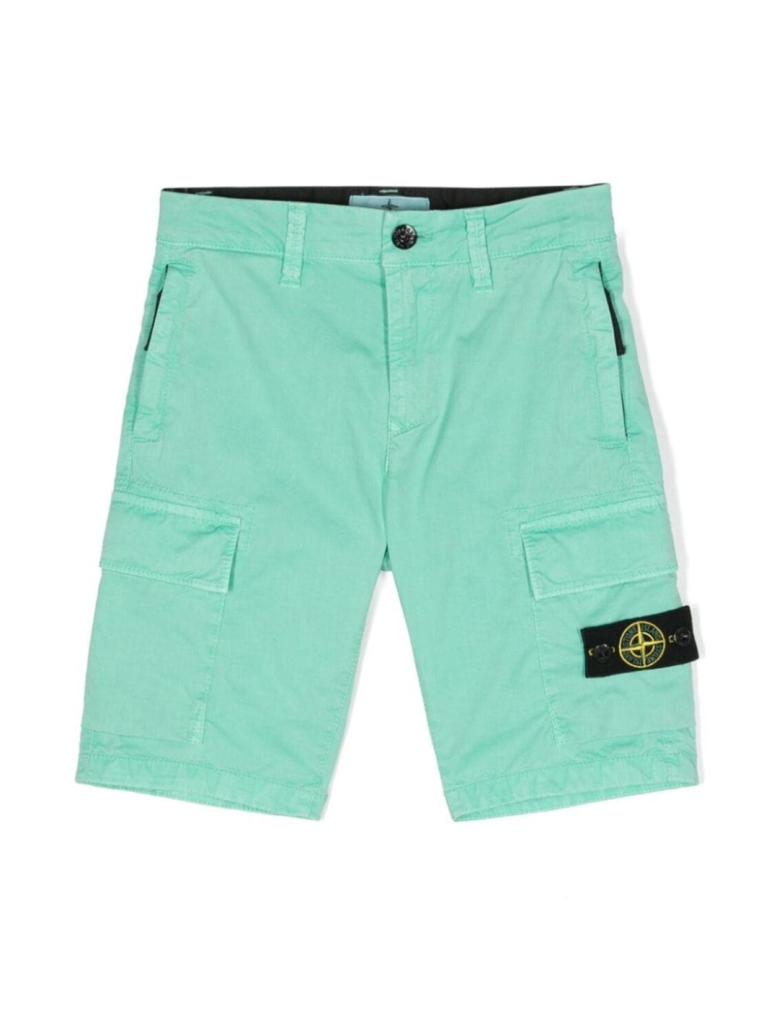 

Stone Island Junior шорты с нашивкой Compass, зеленый