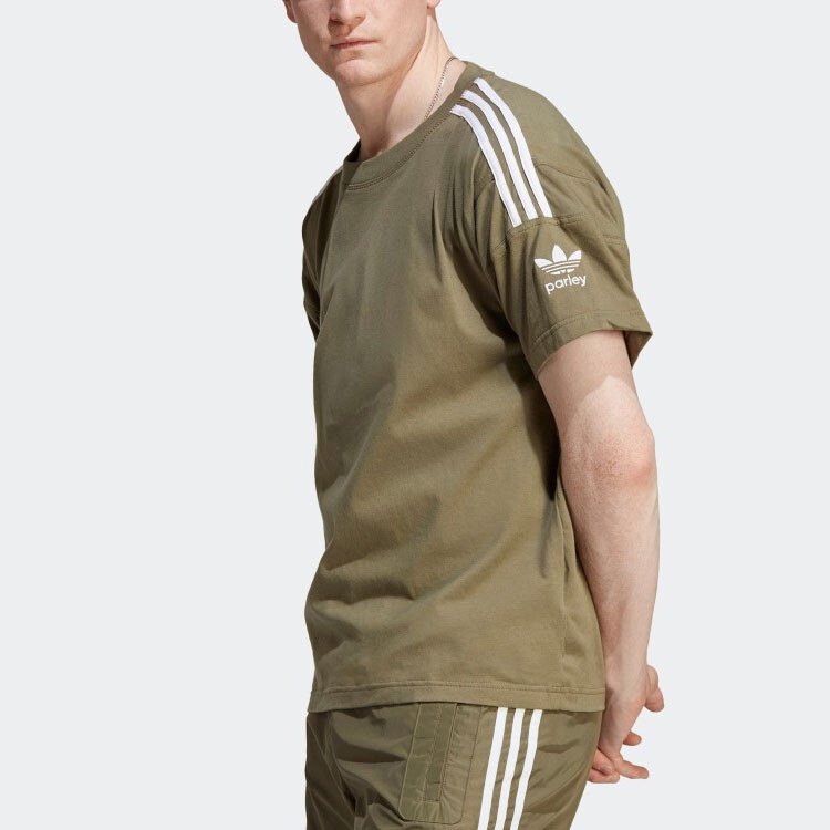 Футболка серии Home Of Classics для мужчин, оливково-зеленая Adidas Originals, оливково-зеленый — фото 4