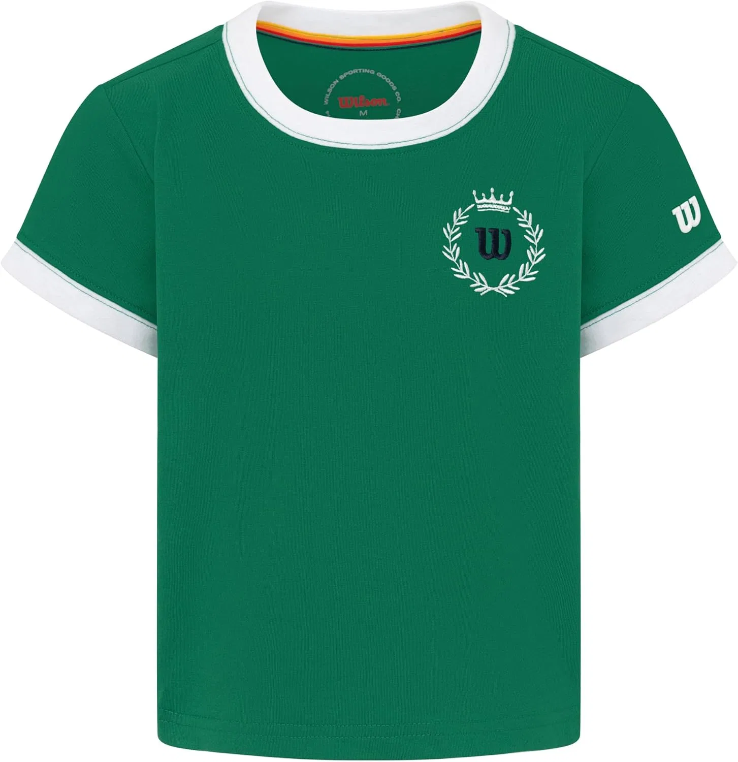 Футболка для девочек Wilson Crest Tee, зелёная — фото 2