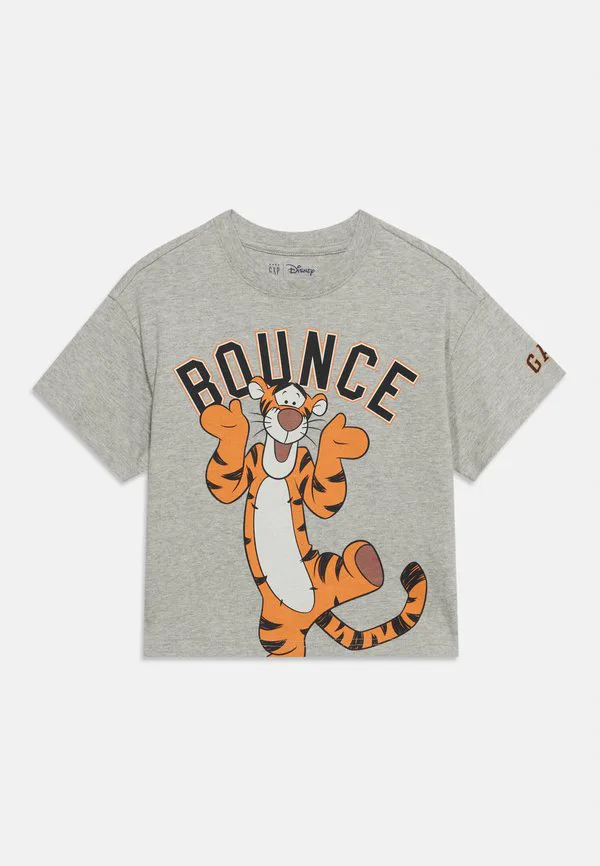 Футболка унисекс с принтом винни в свободной форме Gap, Grey/Orange — фото 3