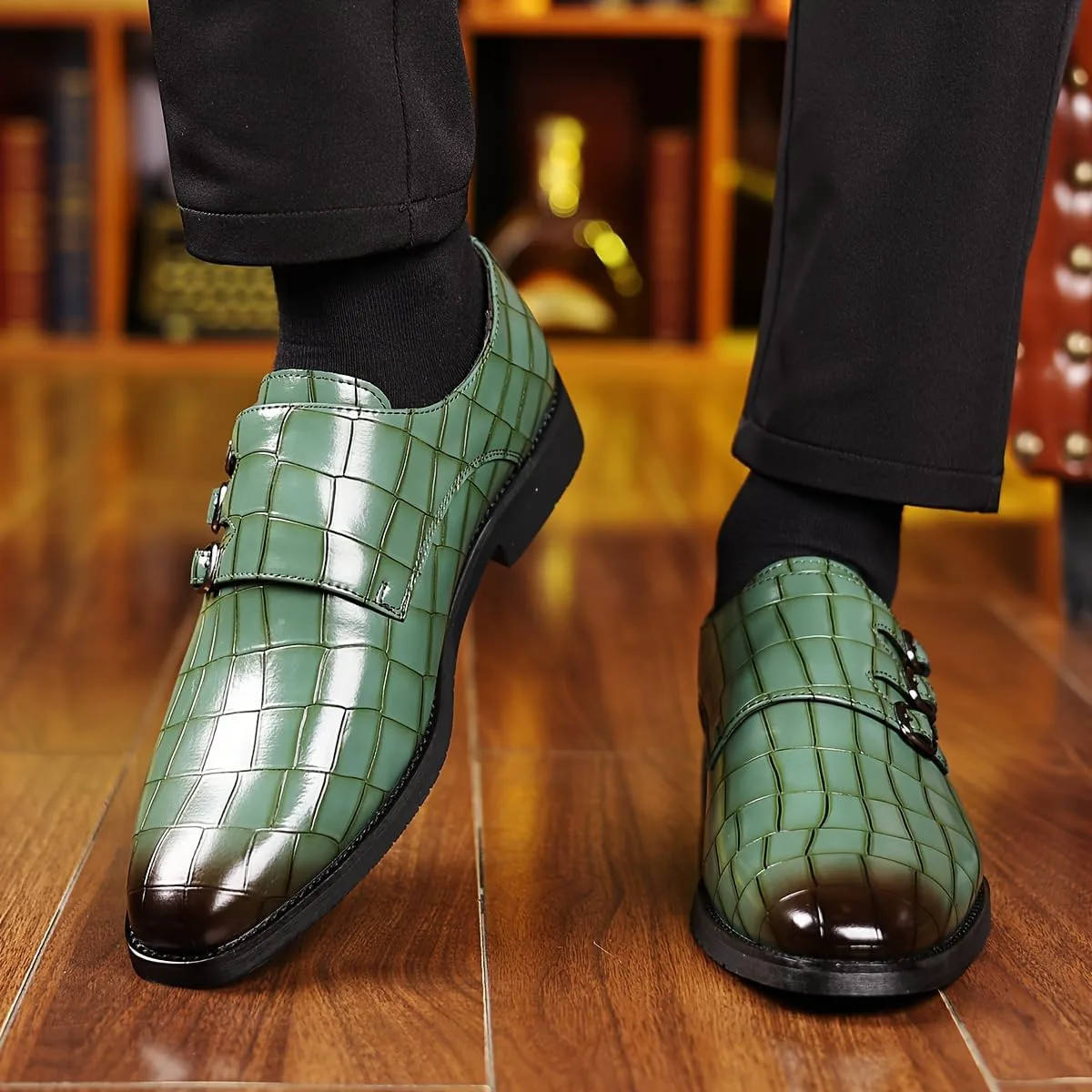 Men‘s Business Casual Shoes for Office, Daily Wear & Semi-Formal Occasions Hhhchpm, синий — фото 3