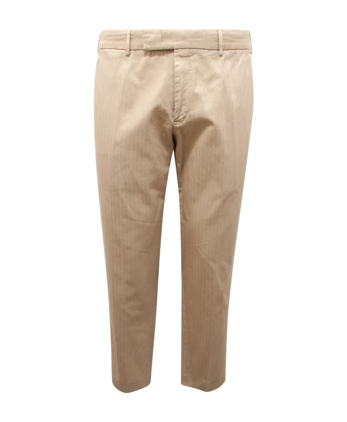 

Брюки Rebel fit из хлопка и льна Pt01, бежевый