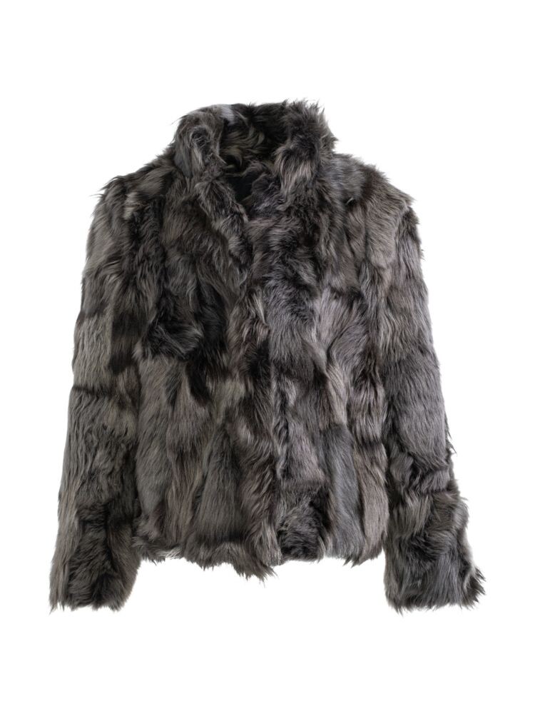 

Куртка из овчины классического кроя Made For Generations Toscana Wolfie Furs, цвет Charcoal