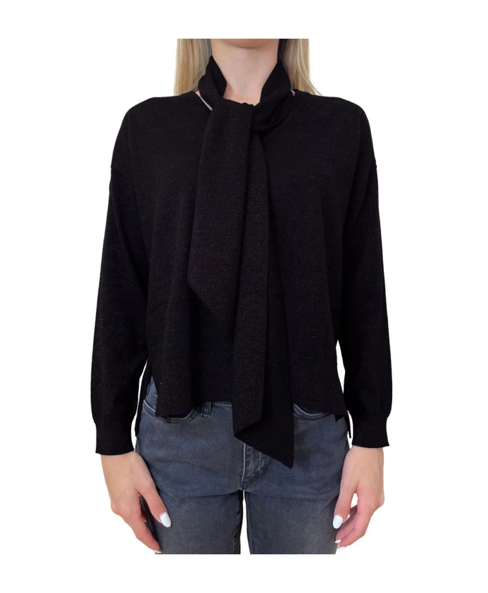 

Черный свитер Eroico с люрексом Marella, черный