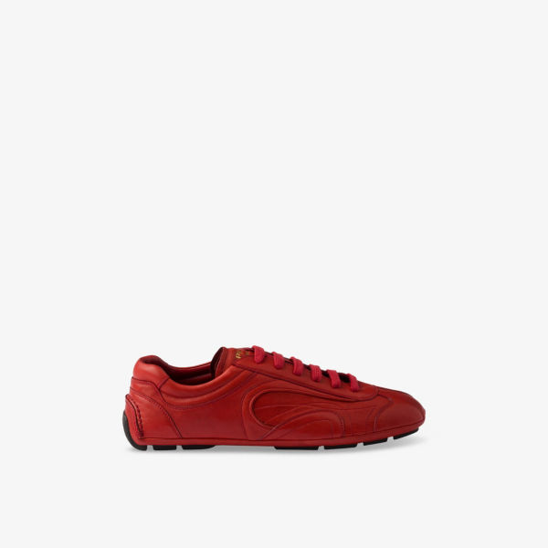 

Кроссовки Prada Montecarlo re-edition 2005 кожаные низкие, красный