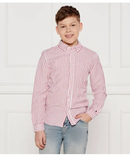 

Льняная рубашка Regular fit Tommy Hilfiger, красный