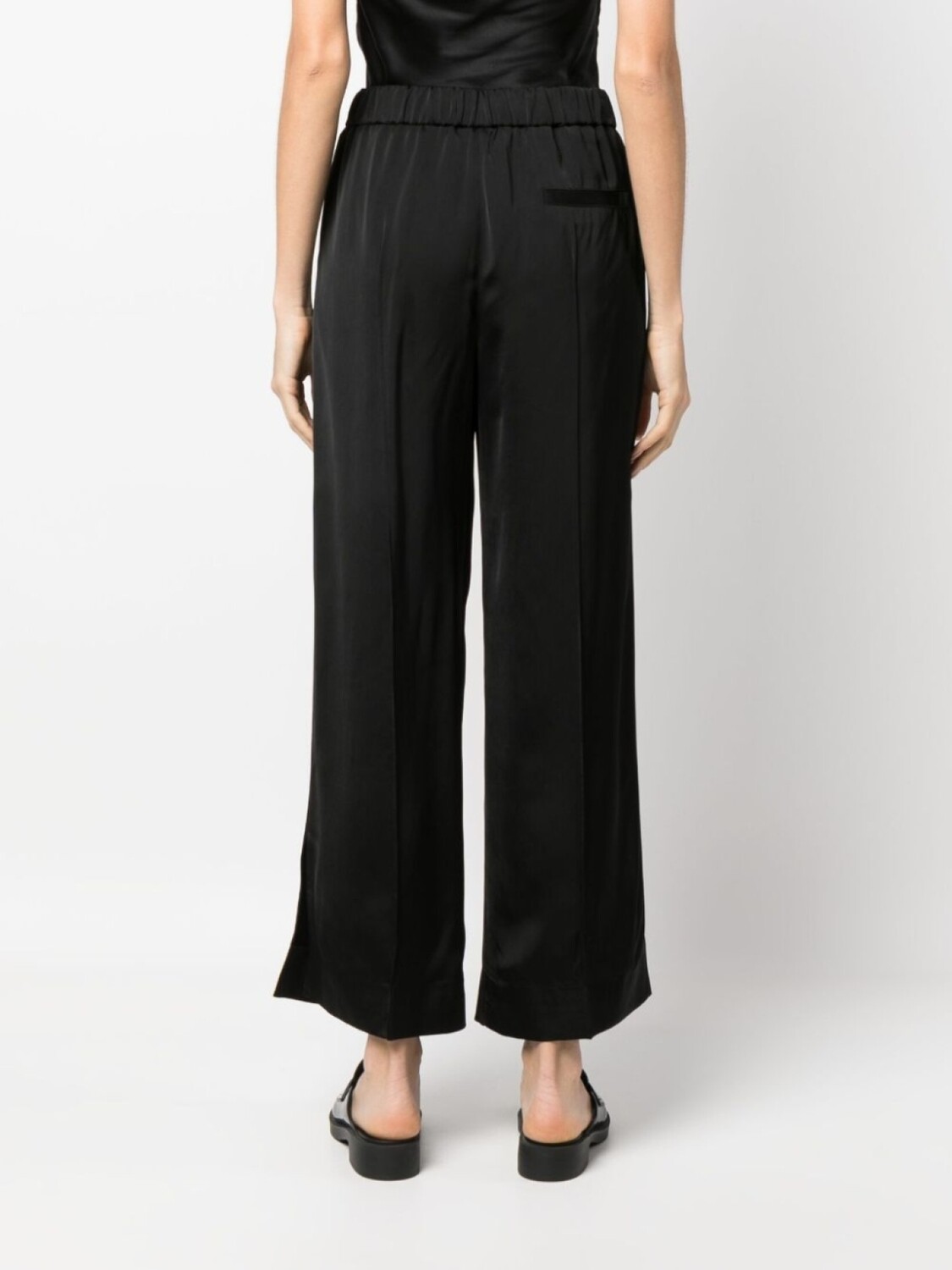 Jil Sander широкие брюки с эластичным поясом, черный — фото 4