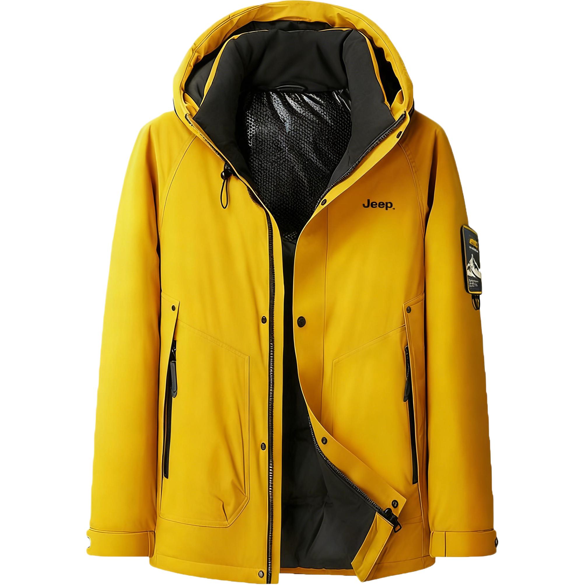 

Мужские пуховики с утолщенным наполнителем Jeep, желтый