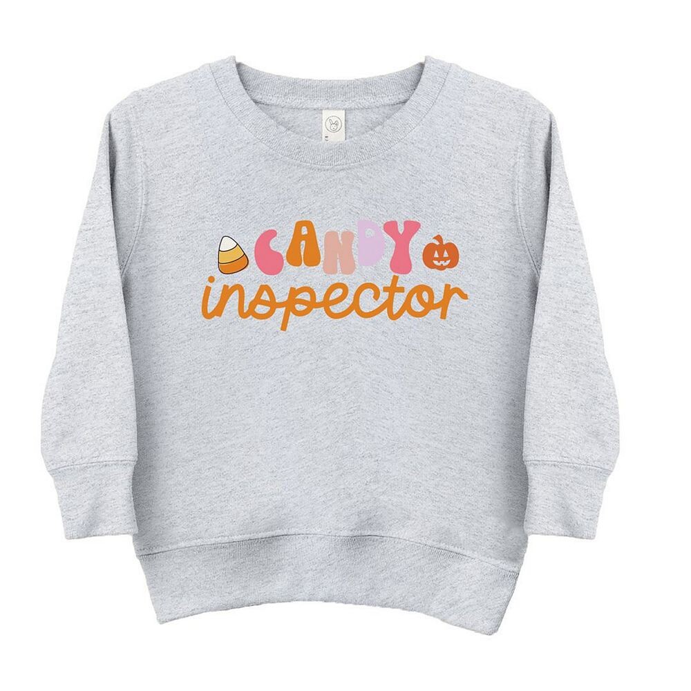 

Толстовка с ярким рисунком для малышей Candy Inspector The Juniper Shop, цвет Heather Grey