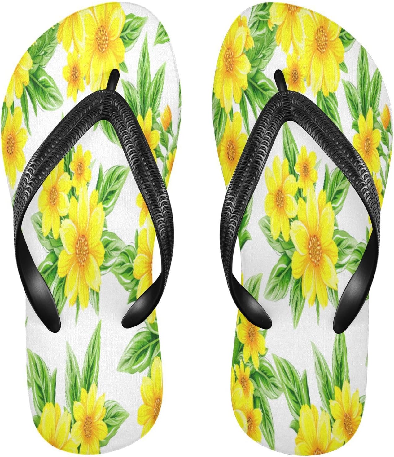 

Вьетнамки с цветочным принтом Cosmos, белая подошва, пляжные шлепанцы для душа, резиновые нескользящие летние тапочки для мужчин и женщин Sinestour
