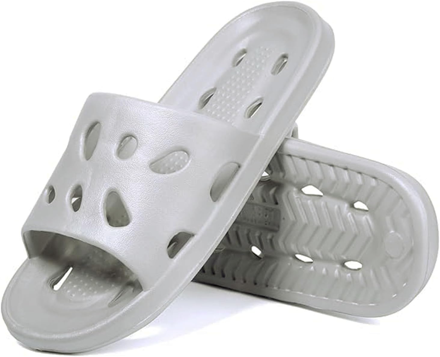 

Душевые шлепанцы для женщин и мужчин, массажные тапочки для бассейна, мягкие и амортизирующие, противоскользящие, удобные пляжные сандалии Generic, серый