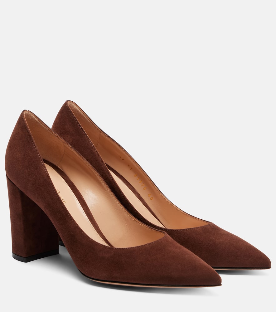Туфли-лодочки Piper 85 из замши Gianvito Rossi, Brown