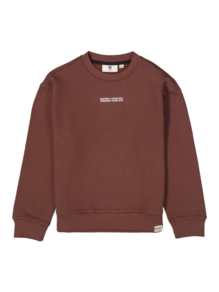 

Свитер с принтом на спине цвета красного дерева Garcia