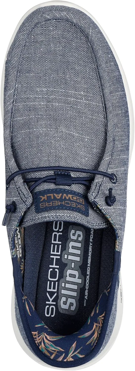 Мужские кроссовки Skechers Go Walk Max с легкостью, без застежек, темно-синий — фото 3