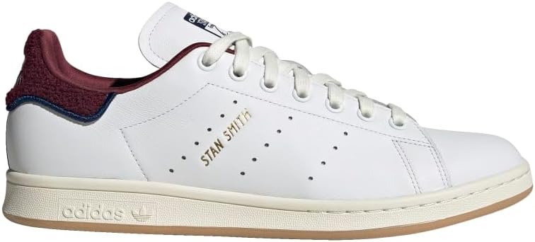 Мужские кроссовки Adidas низкие, слоновая кость/белый/красный — фото 3