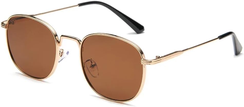 

Солнцезащитные очки с защитой UV400 | Круглая металлическая оправа, черные линзы, красные линзы | Для женщин и мужчин, для занятий спортом на открытом воздухе и вождения DSVIGF, C6 Gold Tea