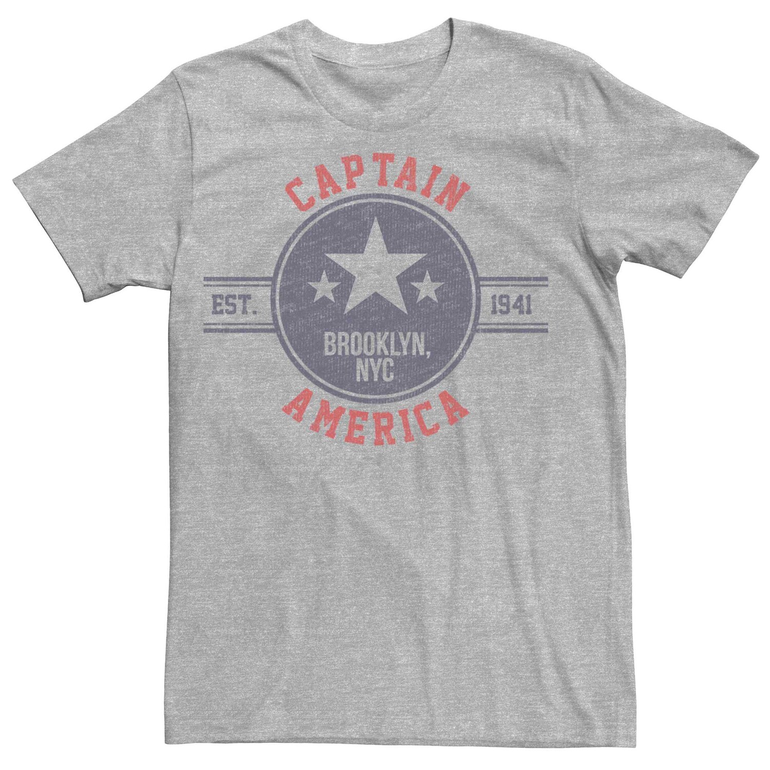 

Мужская трикотажная футболка с логотипом Marvel Captain America Brooklyn Licensed Character