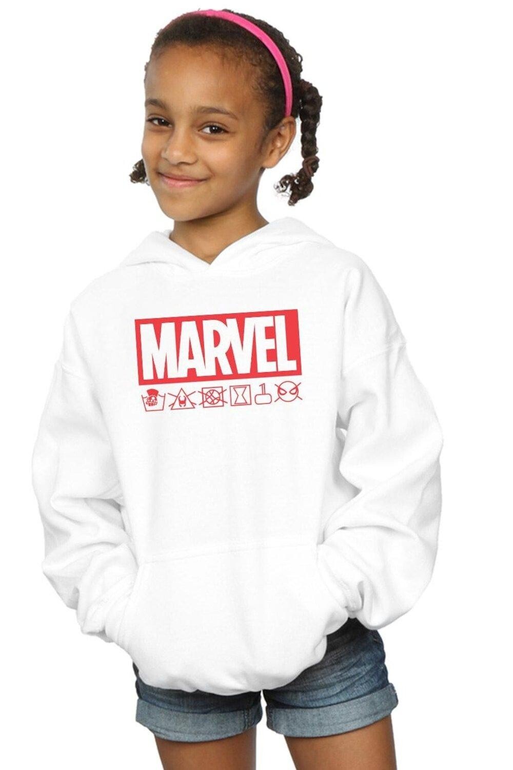 

Толстовка с логотипом Wash Care Marvel, белый