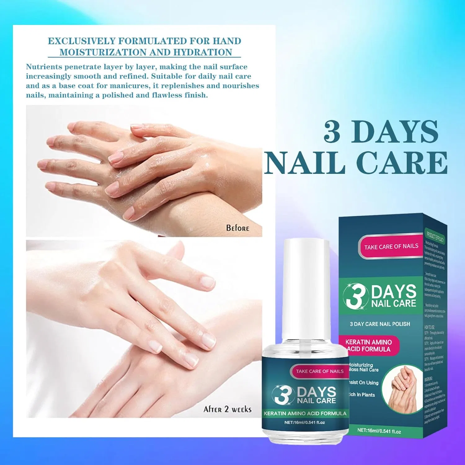 Масло для укрепления ногтей 3 Days Nail Care 16 мл (2 шт.) Generisch, 2 Pieces. — фото 2