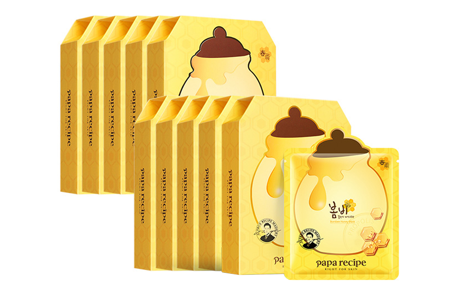 

Маска для лица Honey успокаивающая, осветляющая, увлажняющая, 25 г*10 шт Papa Recipe, 25g * 10 boxes * 60 pcs