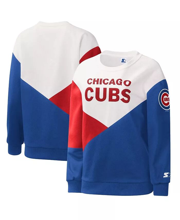 

Женская белая толстовка-пуловер Royal Chicago Cubs Shutout Starter