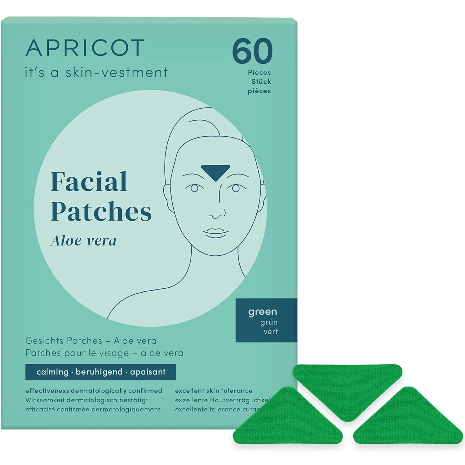 Патчи от морщин Apricot с алоэ вера, 60 штук Apricot Beauty & Healthcare, Aloe Vera For Sensitive Or Dry Skin