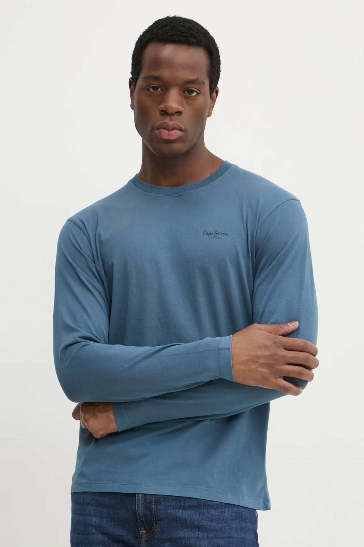 

JACKO LONG хлопковый топ с длинными рукавами Pepe Jeans, синий