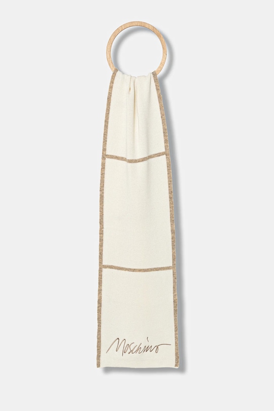 

Шерстяной шарф Moschino, бежевый