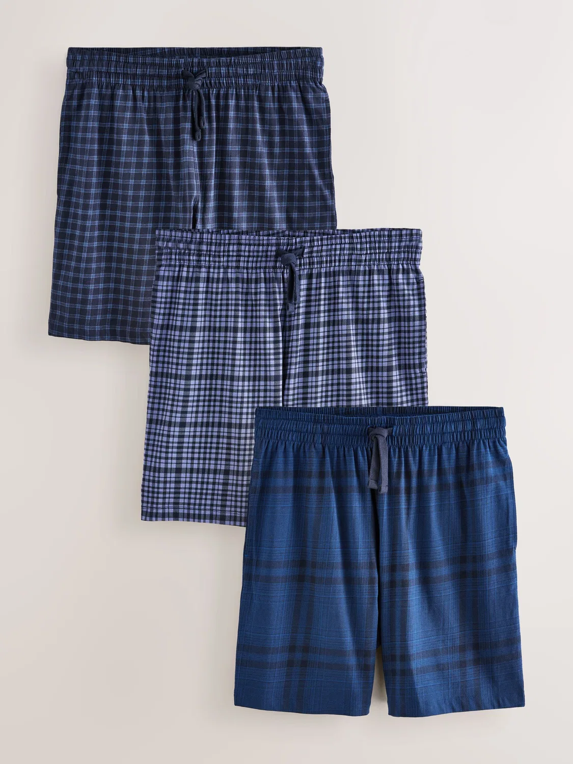 Пижамные шорты 3 шт, Navy Blue Check Next