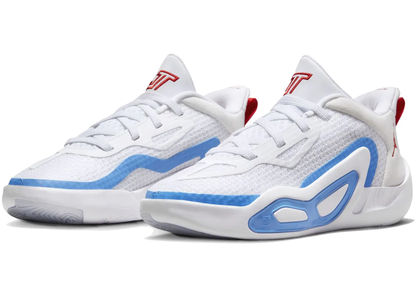 Детские кроссовки для мальчиков с высокой производительностью Jordan Tatum 1 Jordan, White/University Red/University Blue/University Gold