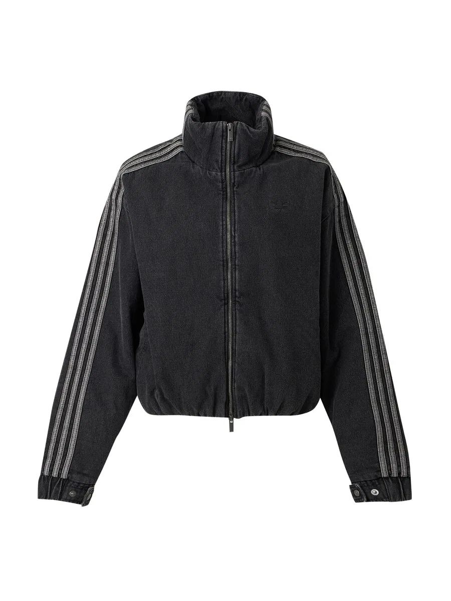 Куртка ADIDAS ORIGINALS Between-Season 'Firebird' из черного денима