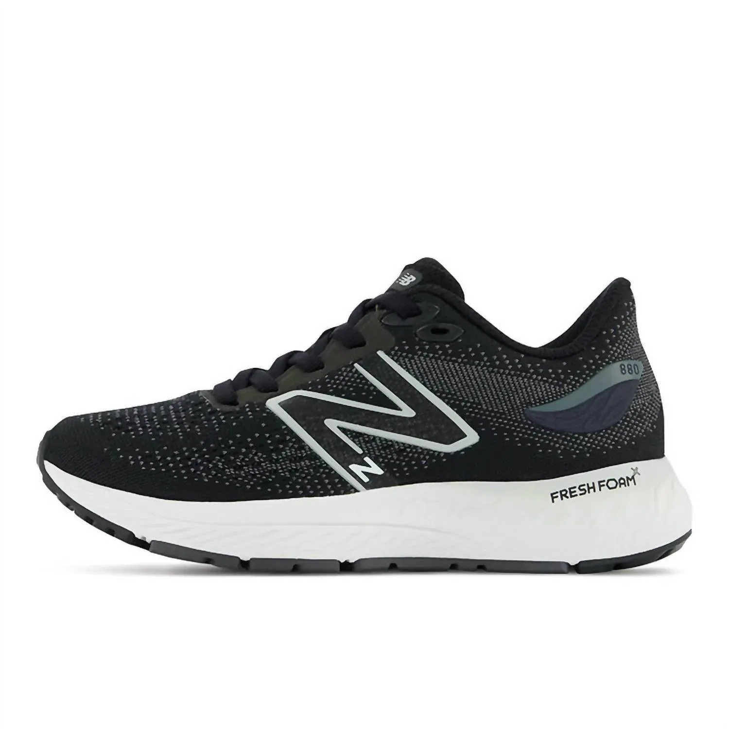 Детские кроссовки для мальчиков с сетчатым верхом Fresh Foam X 880 V12 New Balance, Black Spring Tide Ocean Grey — фото 4