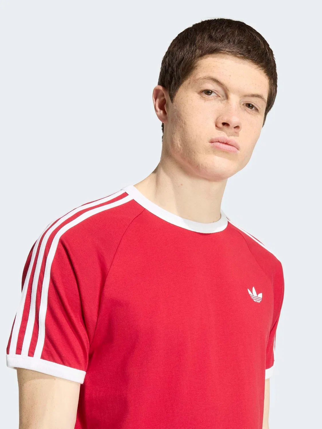 Футболка с 3-полосками, adidas Originals, бордовый — фото 4