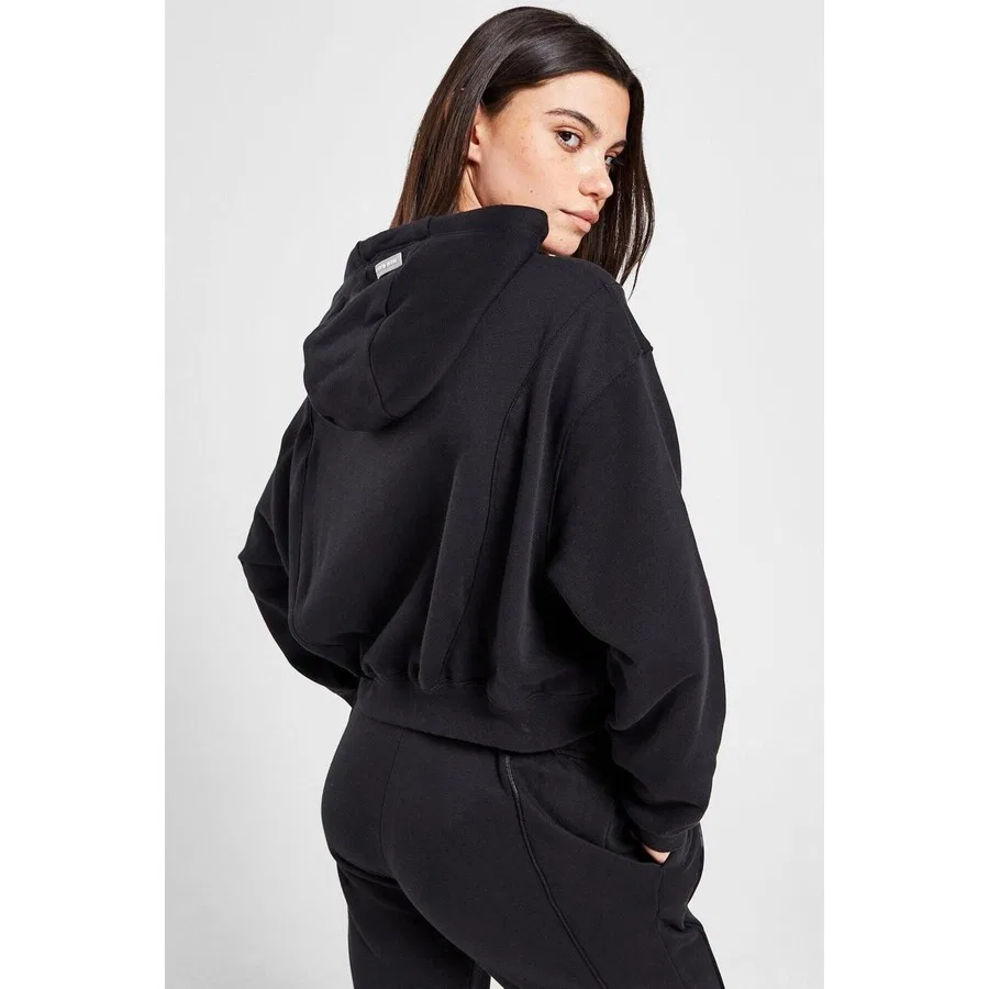 Женский свитшот с капюшоном, оверсайз, Nike Sportswear Air Fleece, Nike, Черный — фото 2