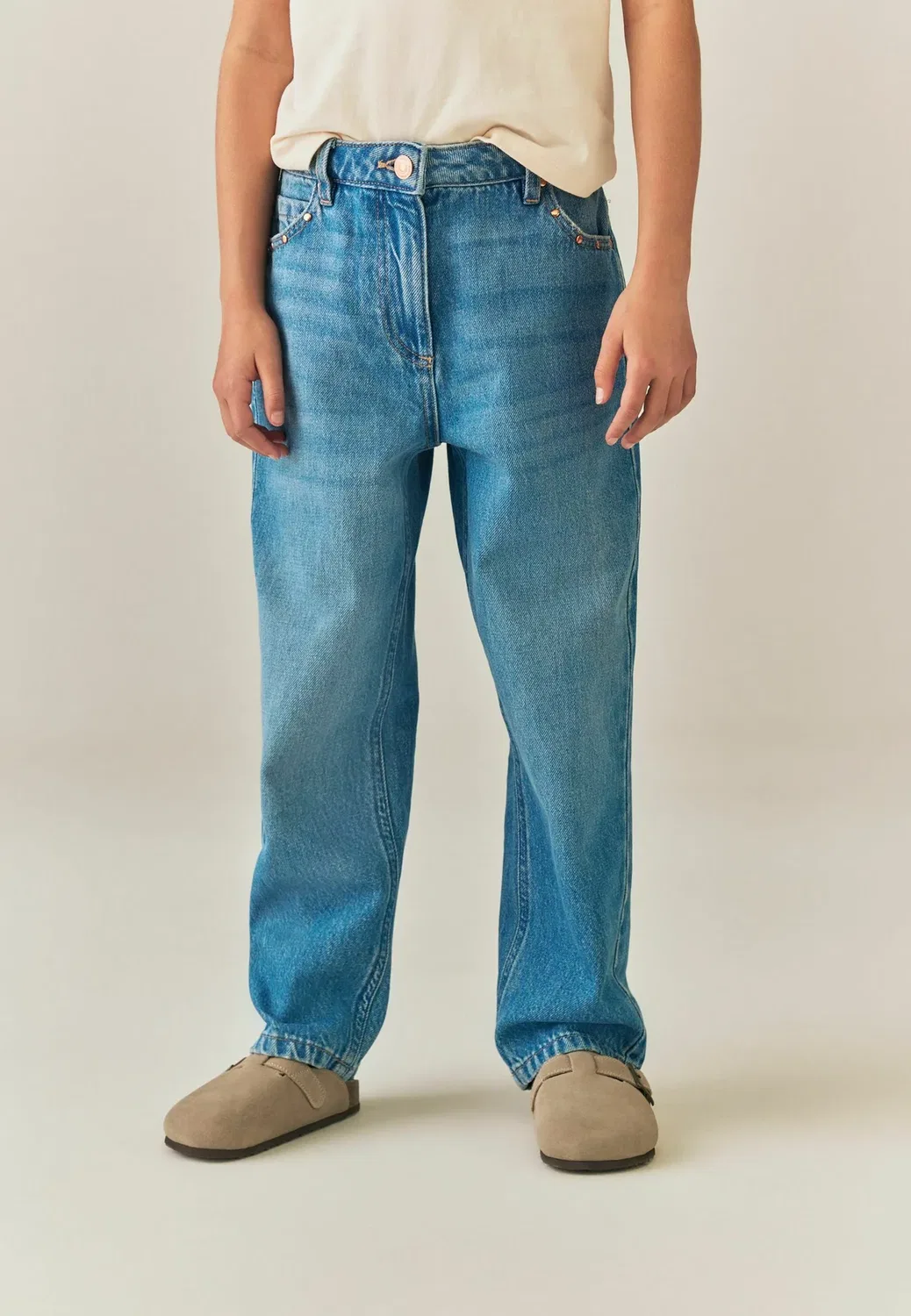 Джинсы прямого кроя Next, Mid Wash Stud Pocket Detail