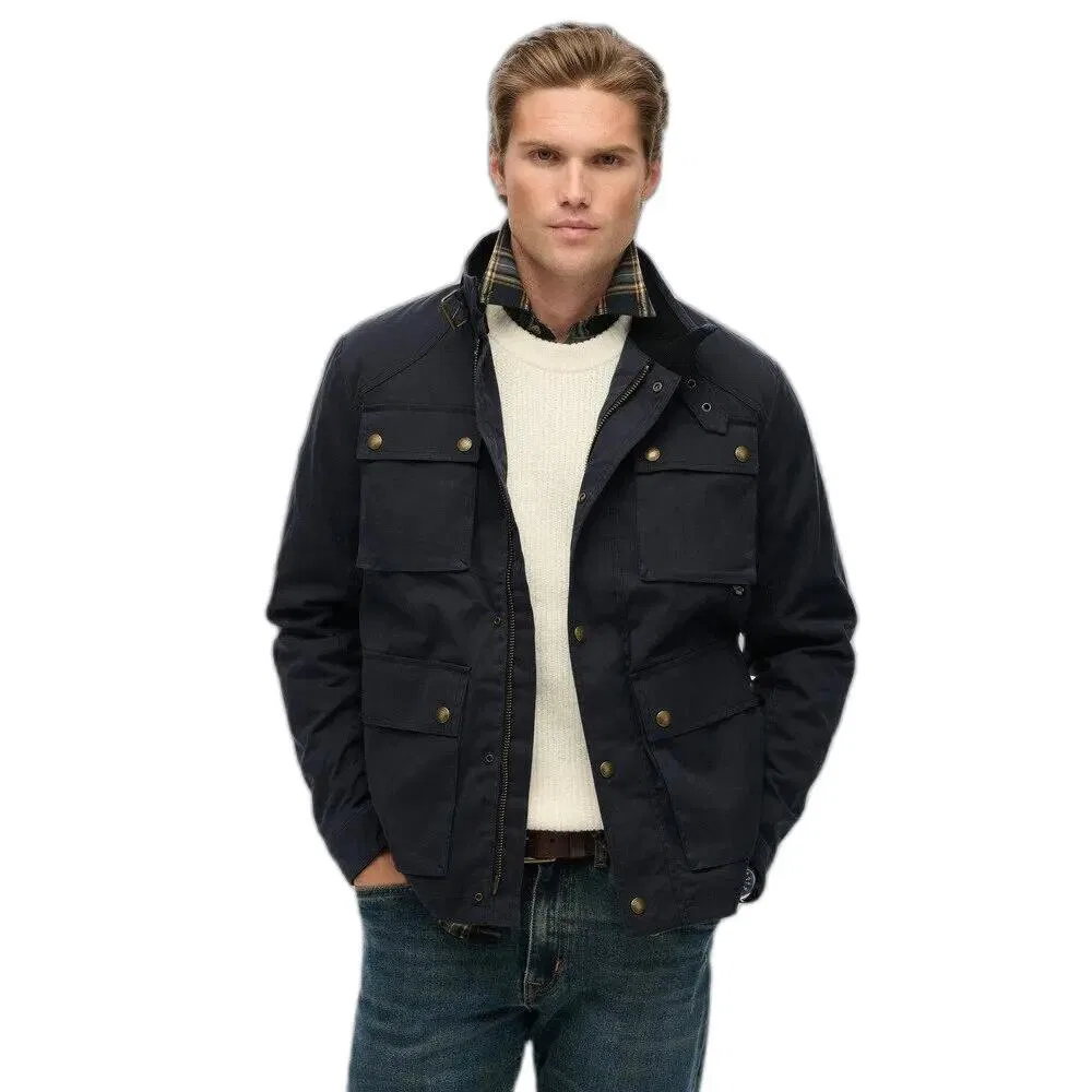 Мужская куртка с принтом Racer Merchant Wax Superdry, Blau — фото 2