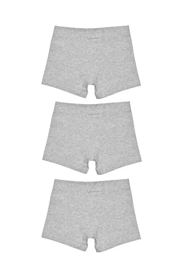 Детский комплект трусов для мальчиков хлопковый Basic cotton boys' gray underwear set 3-piece Organickid, Gray — фото 4