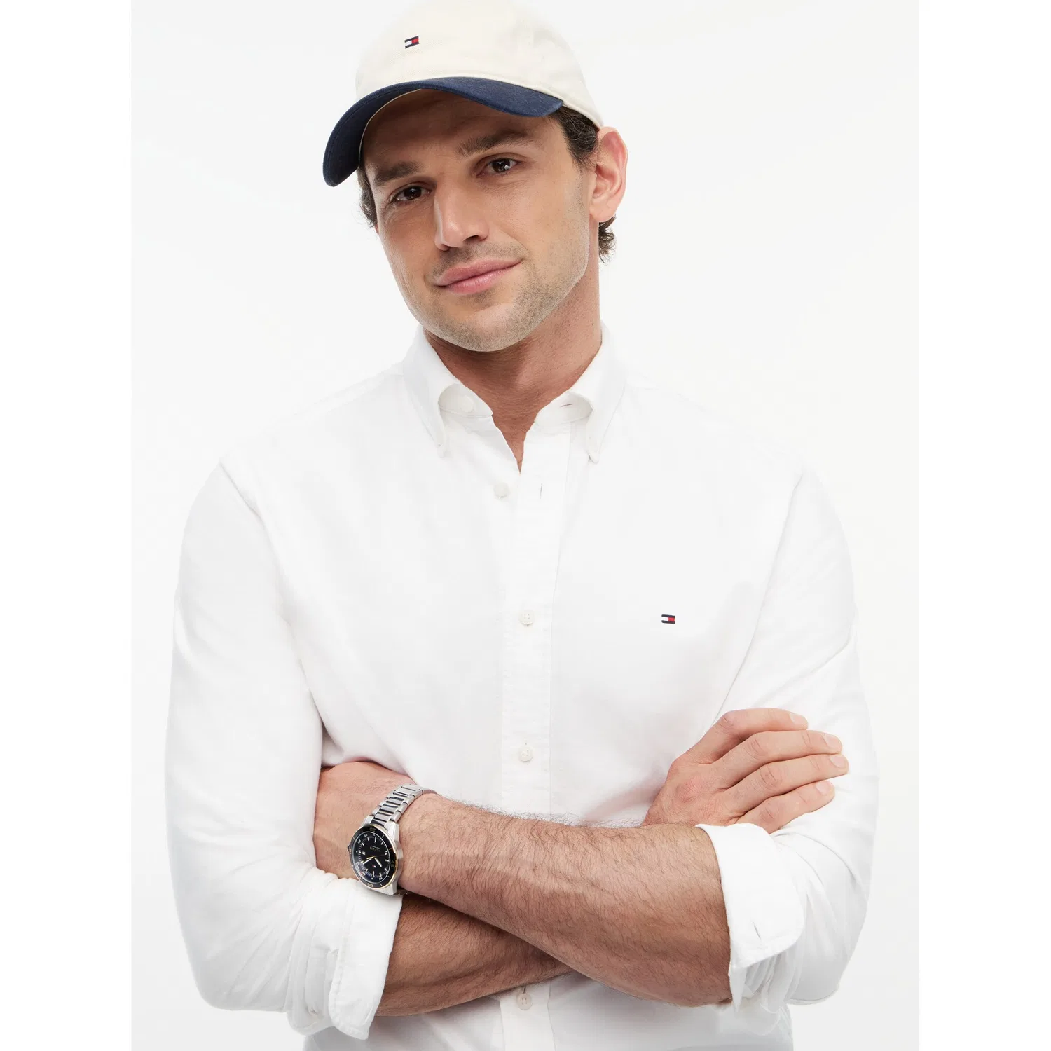 Мужская рубашка с длинным рукавом Regular Fit Tommy Hilfiger, White — фото 3