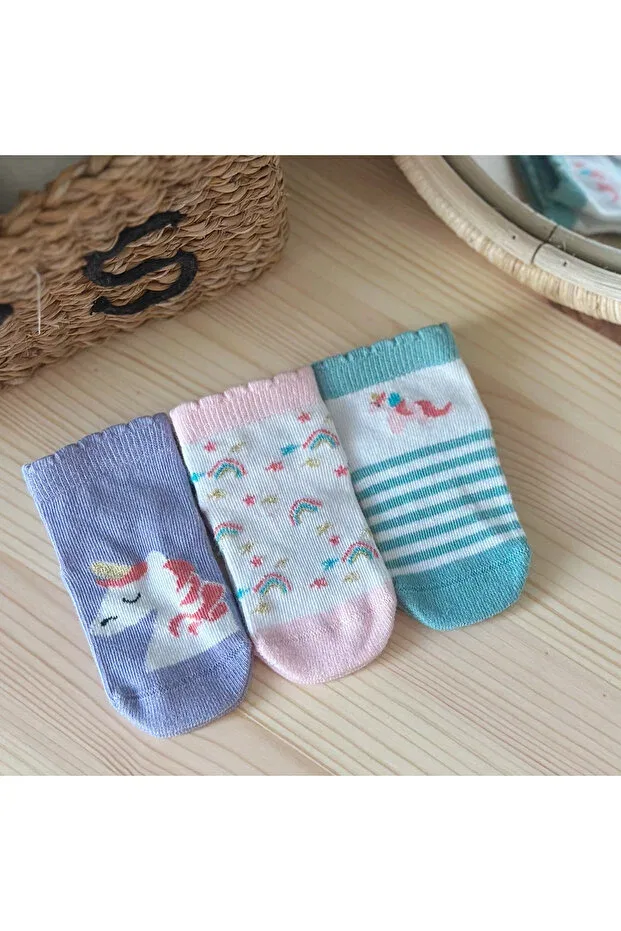 Детские носки для девочек с принтом Petite Hogso, Colorful