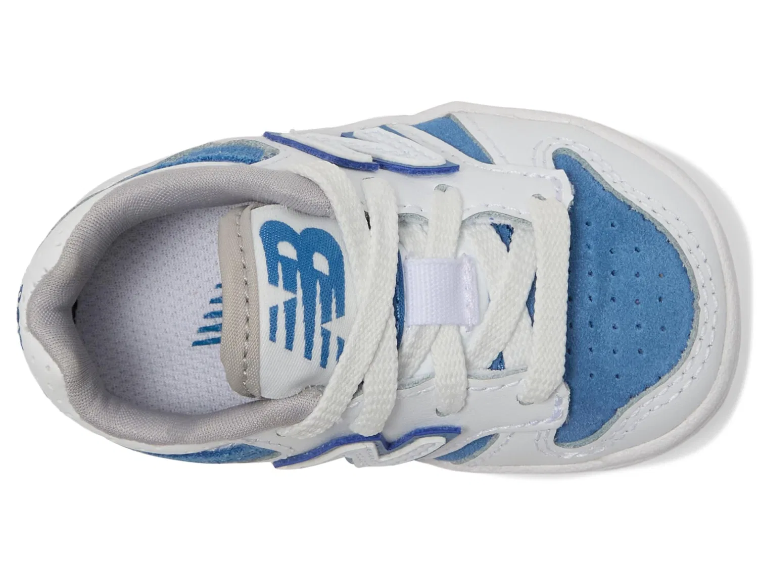 Детские кроссовки для мальчиков шнурующиеся 480 V1 New Balance, White Sea Stone — фото 2