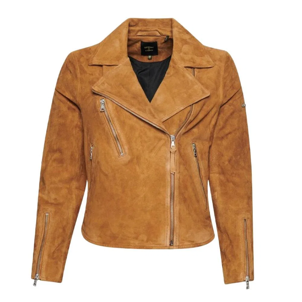 Женская куртка из велюра Superdry W5011468A, Braun — фото 4