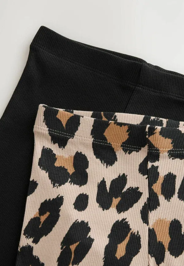 Брюки с принтом animal 2 pack - leggings - trousers Next, Animal, черный — фото 4