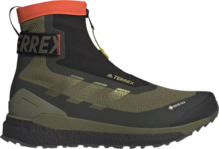 

Ботинки Adidas Terrex Free Hiker Cold.RDY 'Focus Olive Impact Orange', зеленый