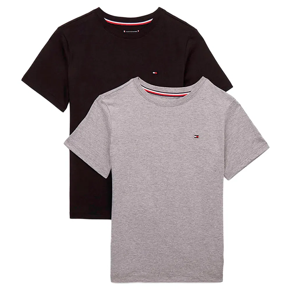 Футболка с коротким рукавом Tommy Hilfiger Signature Essential, 2 шт, серый — фото 3
