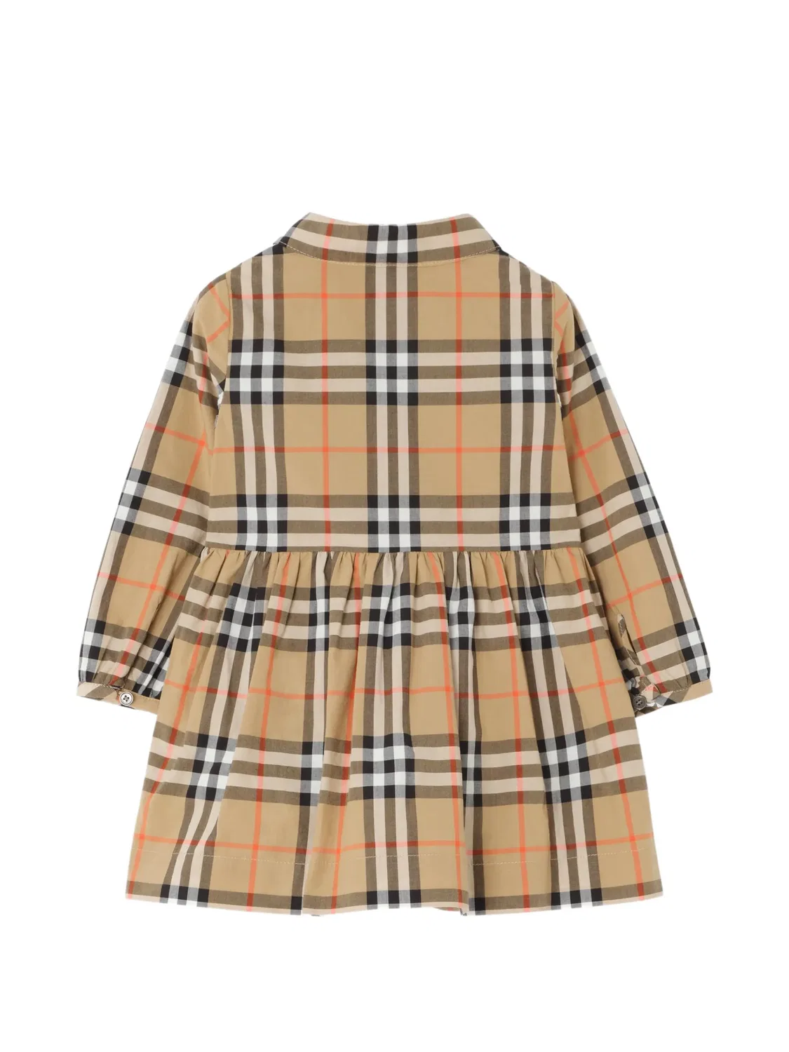 Платье в клетку Burberry Kids, нейтральные цвета — фото 2
