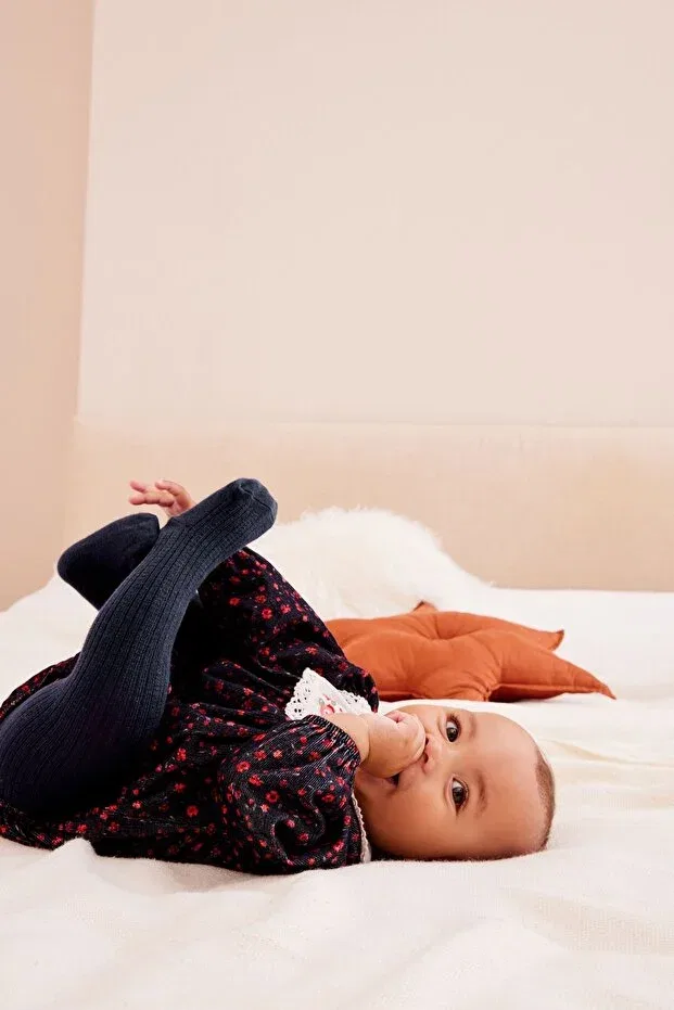 Детский комбинезон из вельвета с принтом Next Baby, Burgundy — фото 3