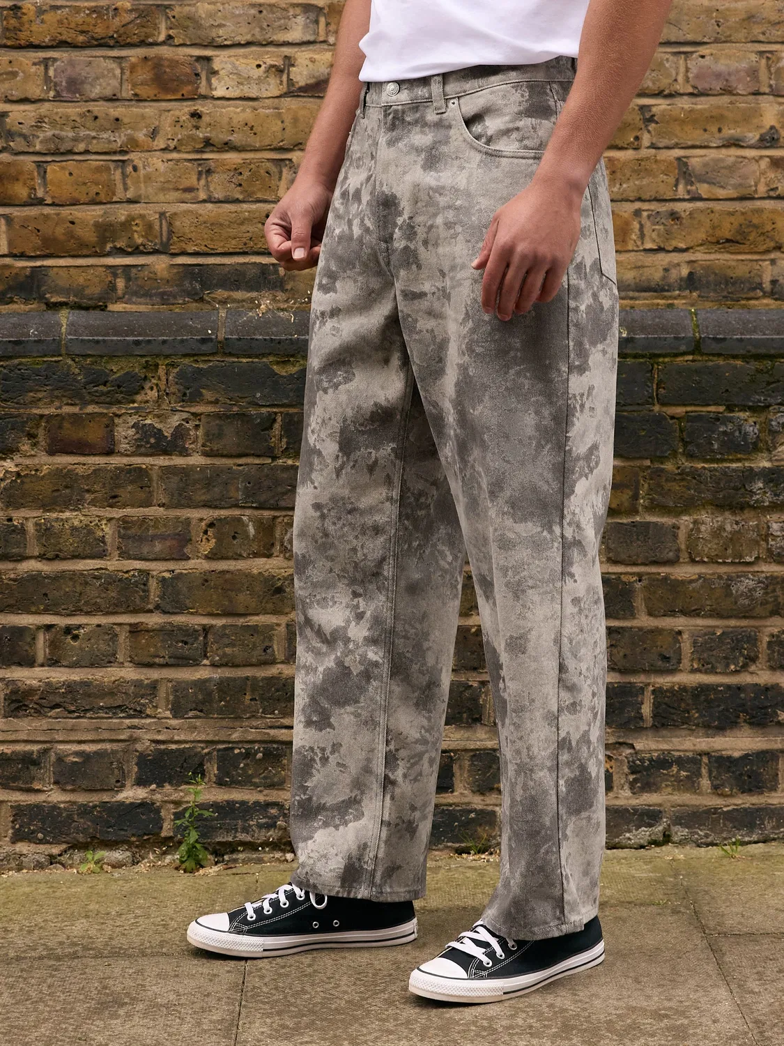 Джинсы свободного кроя Grey Camo Next, серый камуфляж
