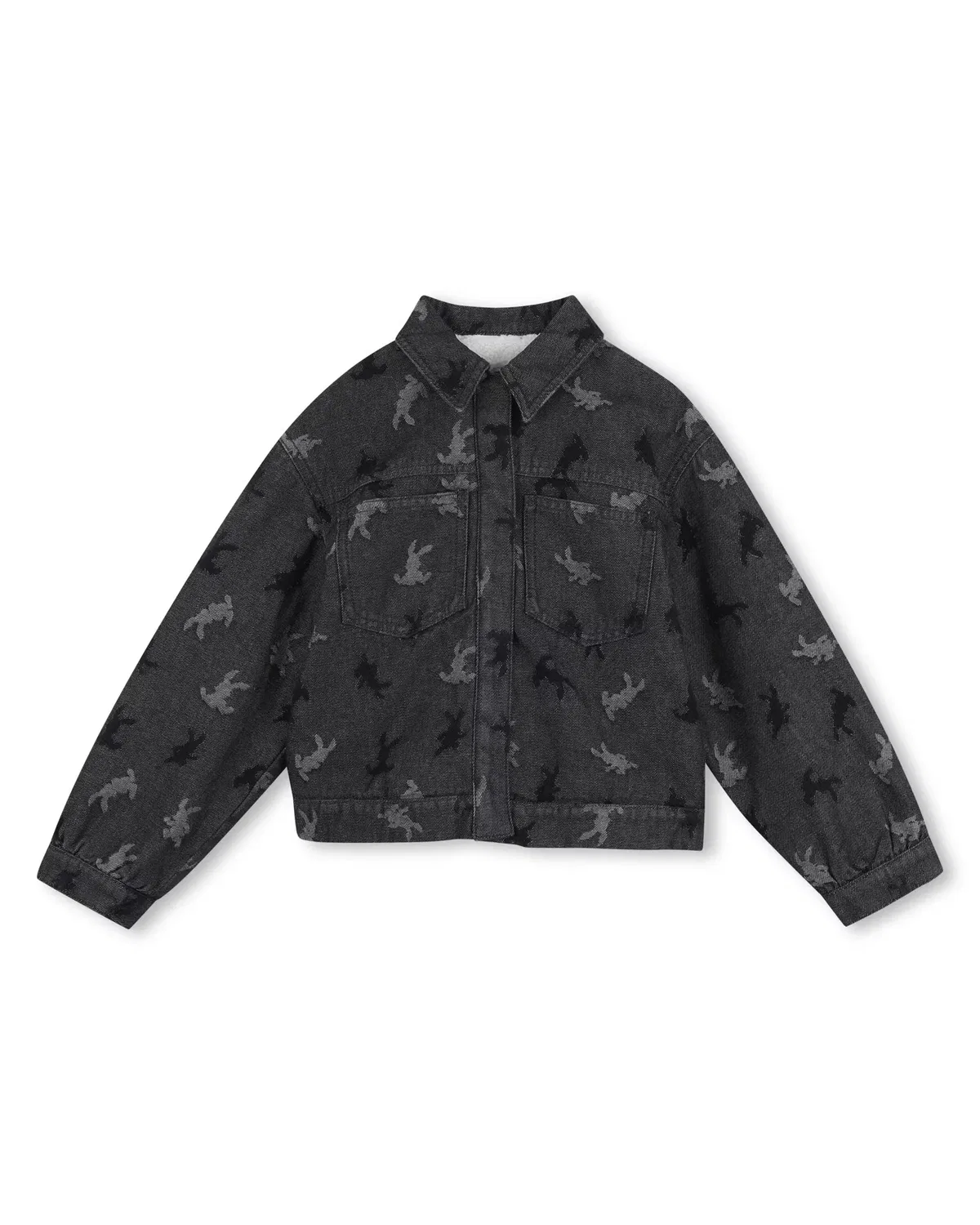 Детская куртка для девочек джинсовая Kenzo Kids, Gris
