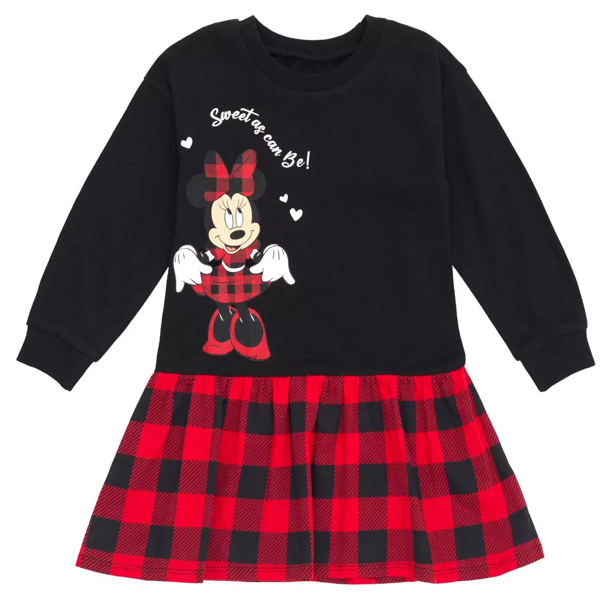 Детское платье-свитшот с принтом Disney Junior Girls Fleece Dress Disney, Black